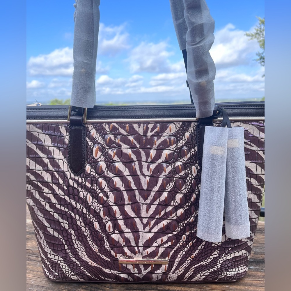 NWT Brahmin COFFEE BENGAL Medium Asher Tote